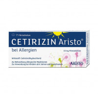 Цетиризин от аллергии CETIRIZIN Aristo bei Allergien 10 mg Filmtabletten 7 шт Aristo Pharma